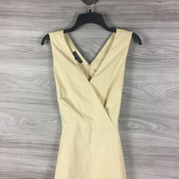 Lafayette 148 Pale Yellow Midi Dress - Picture 2 of 6
